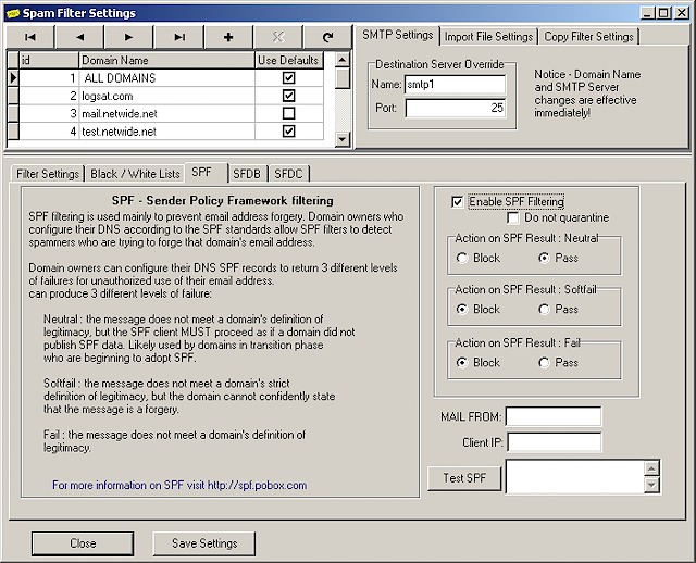 Settings-SPF