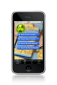 Nuclear Site Locator iPhone Screenshot